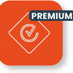 Orange icon with checkmark and PREMIUM label.