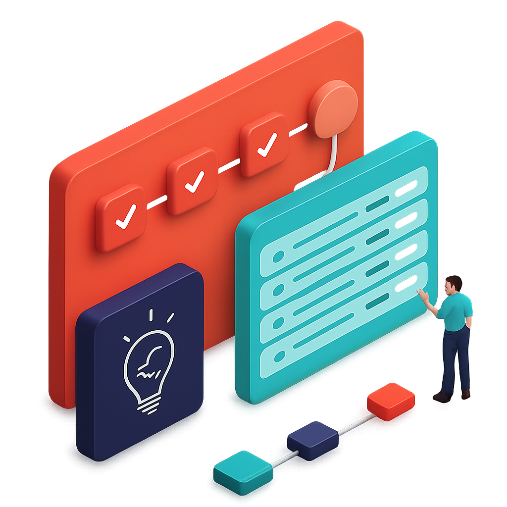 Person interacting with digital task management interface.