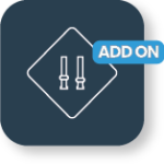 Equalizer icon with ADD ON label on dark background.